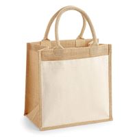 SHOPPER IN JUTA CON TASCA IN COTONE
